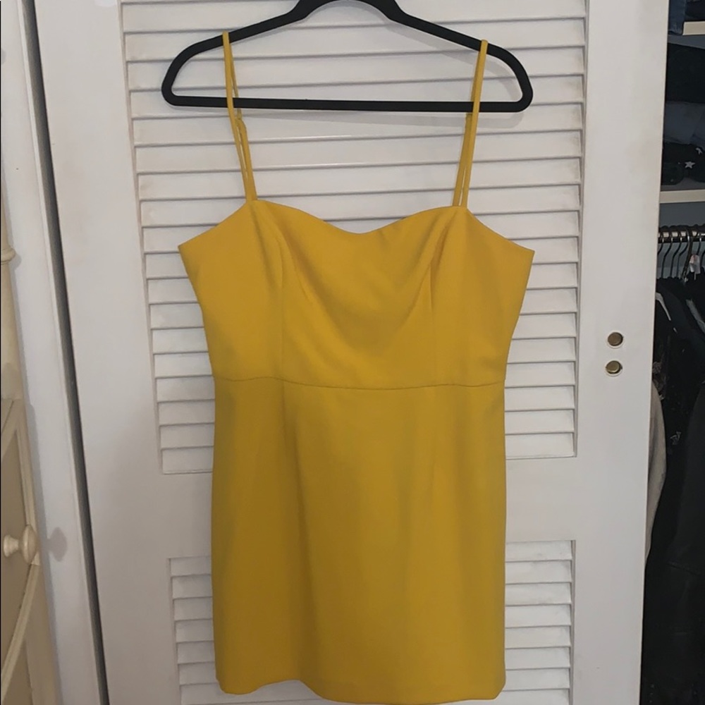 French connection yellow mini dress